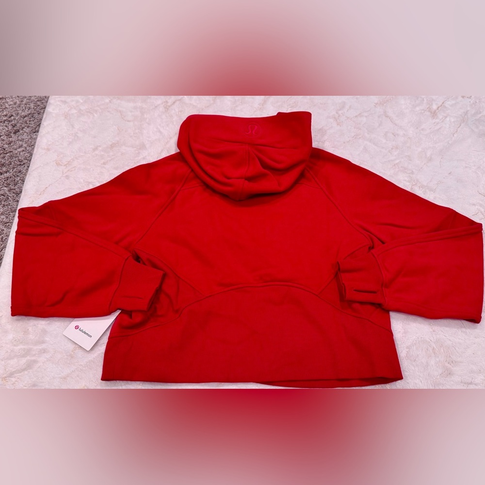 NWT LULULEMON SCUBA HOODIE FULL ZIP DARK RED GOLD ZIPPER SIZE XS / S - Picture 9 of 11